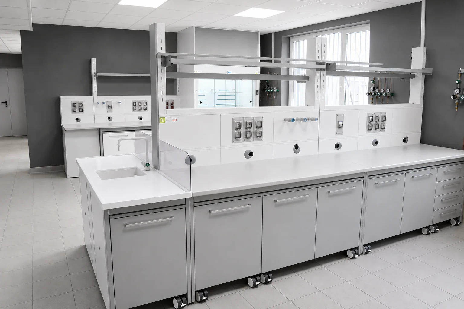 Laboratorio Tekno Scientific con banchi EVO per uso intensivo Laboratorio Tekno Scientific con banchi EVO per uso intensivo